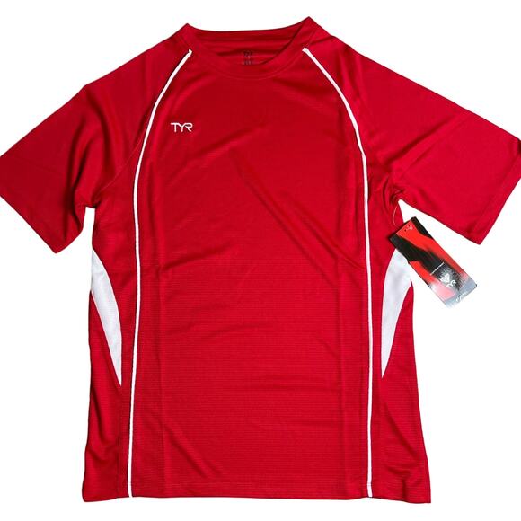 TYR Mens Alliance Tech Tee Tshirt - Textured Red - Size XS - $34 - Picture 1 of 5